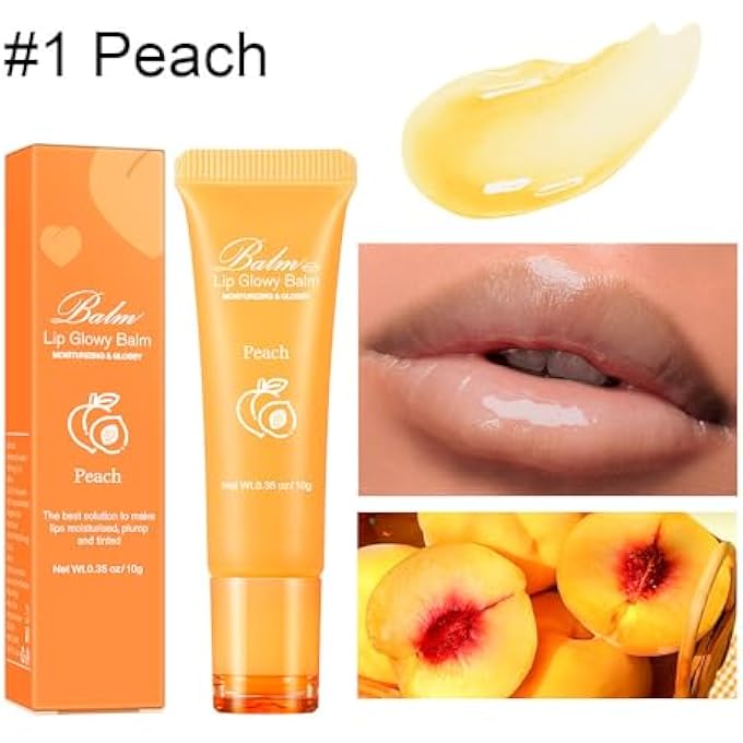 Balm 4 PCS LIP GLOWY BALM, MOISTURIZING WITH VITAMIN E, REDUCES LIP LINES, ENHANCES COLOR, SLEEPING MASK, GLOW OIL, LONG LASTING REPAIRING, SMOOTH & NATURALLY GLOSSY LIPS - Image 4